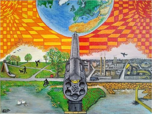 Russian Roulette — oil on canvas by Kevin Quinn