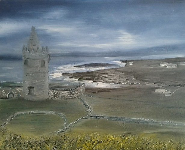Doonagore Castle, Clare — oil painting by Kevin Quinn